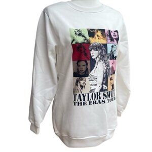 Women’s Music-Inspired Sweatshirt – The Eras Tour Design – Size S – White – NWT
